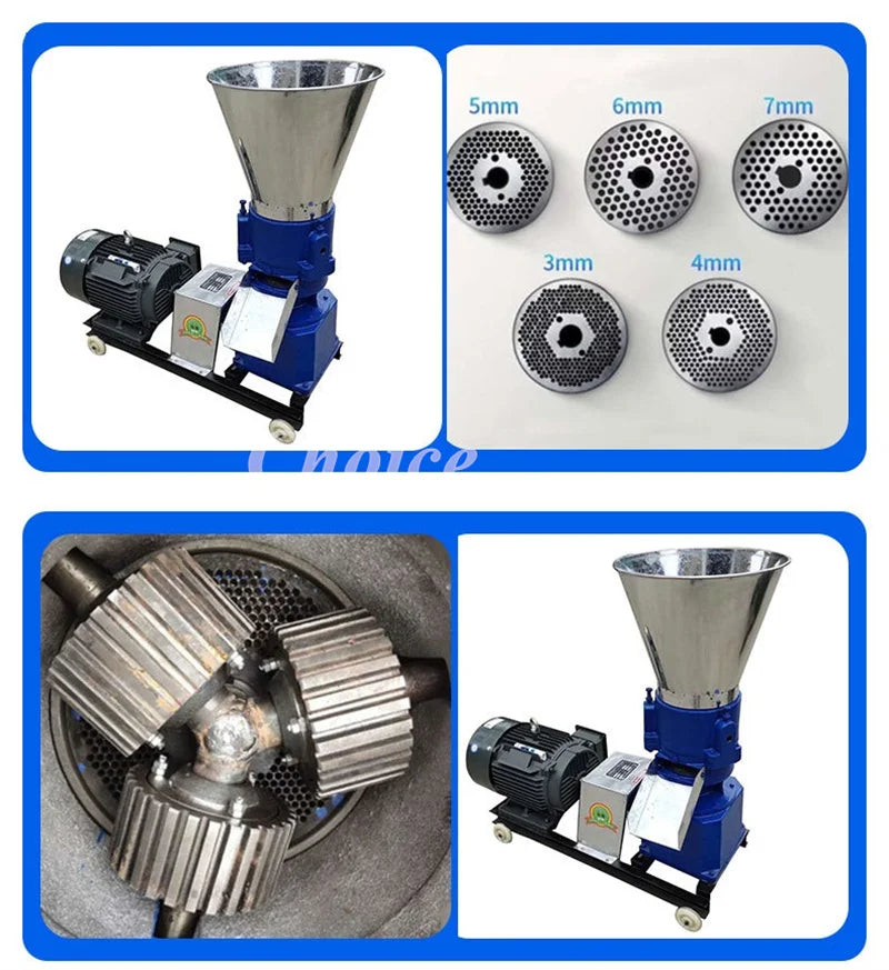 Hot Sale Poultry Chicken Feed Production Grinding Machine Animal Fish Food Processing Cattle Pig Sow Feed Pellet Making Machine