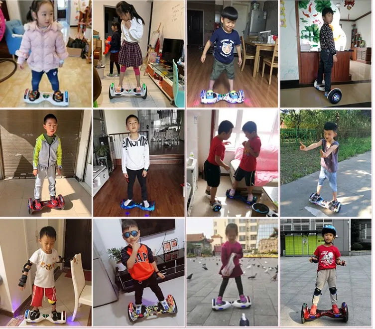 Hot Sale 2024 7inch Electric Hoverboard with LED Lights Balance Wheel 8.5inch China A8 300w 36v Double Wheel Hover Scooter