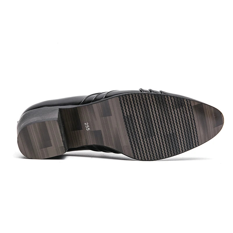 New Business Formal Oxford Shoes for Men Casual Wedding Office Party High Heels Shoes Classic Men Shoes PU Leather Dress Shoes