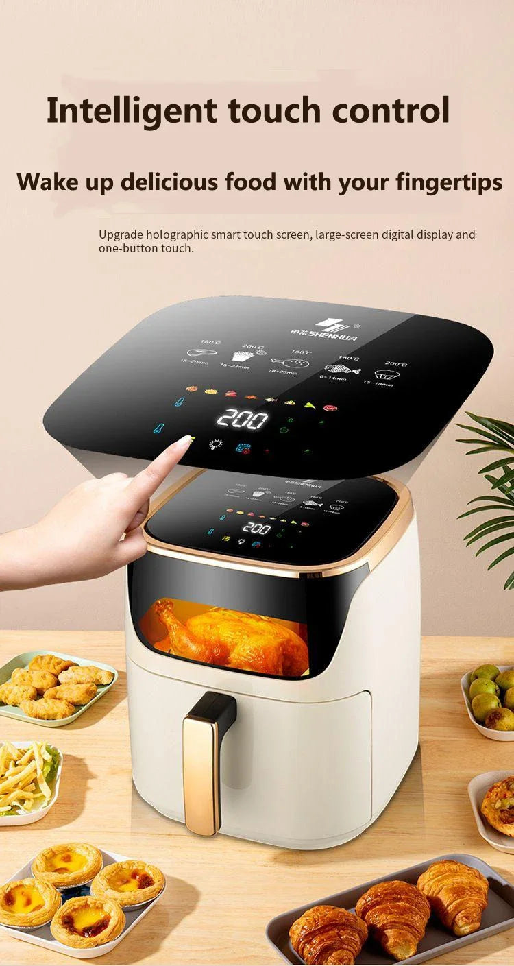 10L Shenhua Smart Air Fryers Large-capacity Household Multi-functional Smart Oil-free Smokeless Electric Oven Air Fryers 220V