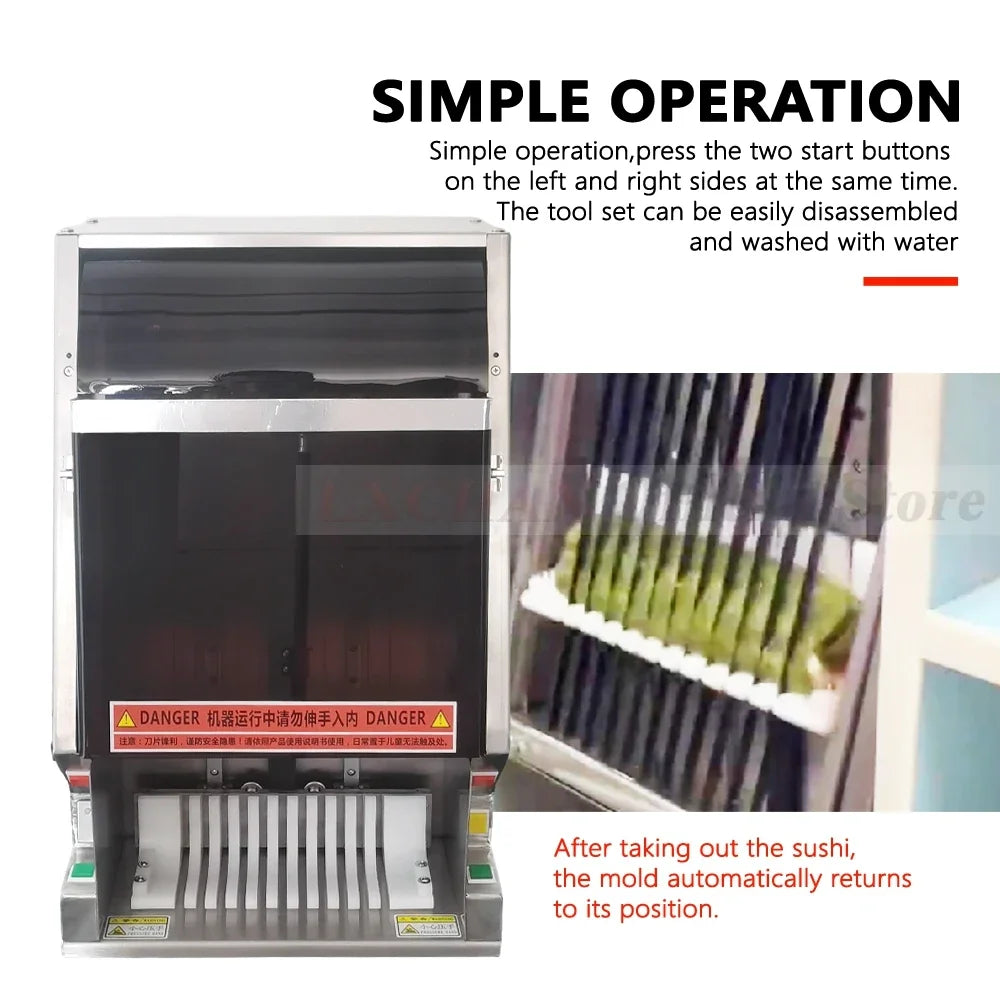 Homewise Commercial Electric Sushi Cutting Machine Sushi Rolling Cutter Automatic Slicer Kitchen Professional Food Processor