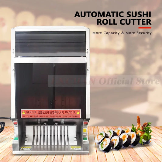 Homewise Commercial Electric Sushi Cutting Machine Sushi Rolling Cutter Automatic Slicer Kitchen Professional Food Processor