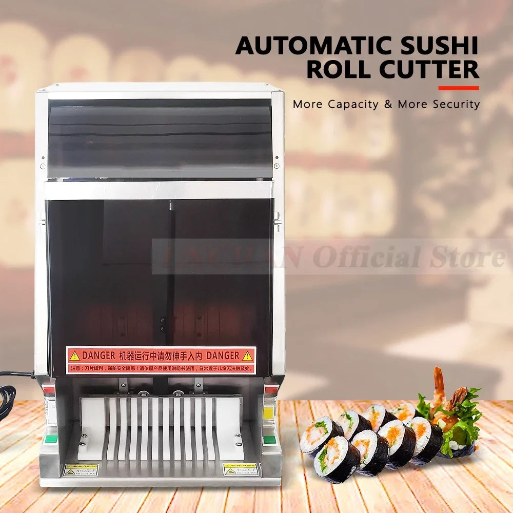 Homewise Commercial Electric Sushi Cutting Machine Sushi Rolling Cutter Automatic Slicer Kitchen Professional Food Processor
