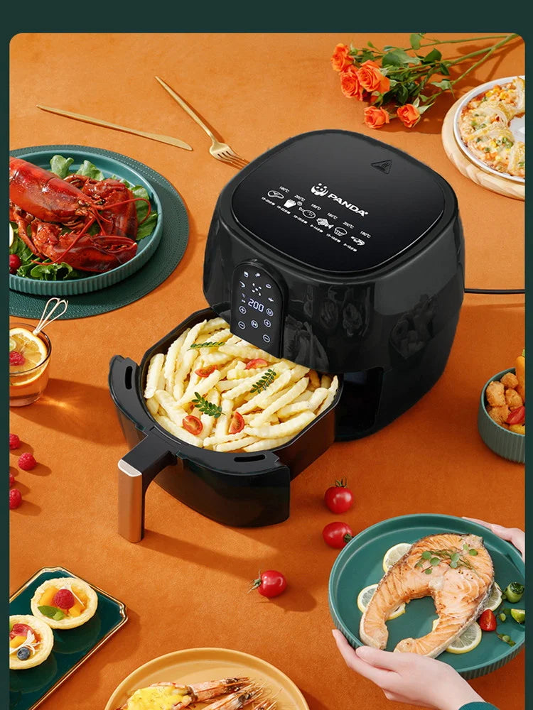 4.5L 6L Smart Electric Air Fryer Large Capacity Automatic Household Multi 360°Baking LED Touchscreen Deep Fryer Without Oil