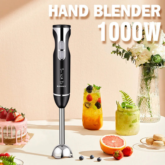 Home Portable Handheld Cooking Stick 1000W 5 in 1 Multi-function Blender Food Processor Small Baby Food Machine Meat Grinder