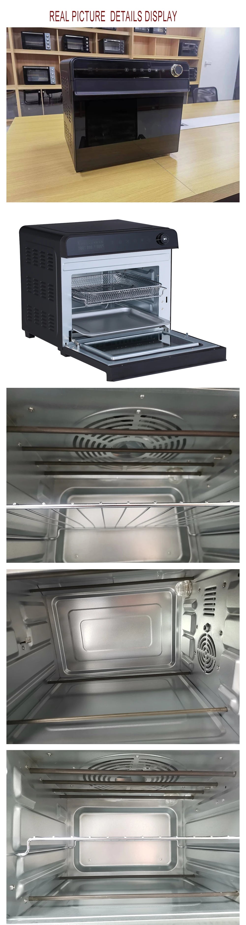 New Design Digital Touch Smart Air Fryer Factory Price 30L Large Capacity Multifunctional Oil Free Air fryer Toaster Oven