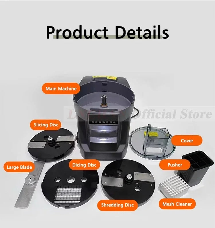 HomeWise K8600 Vegetable Cutter Slicing Shredding Dicing Maker Food Processor with 3 Blade Multifunctional Cutter