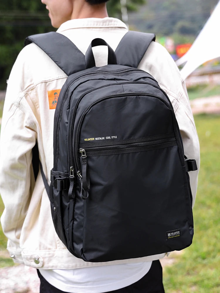 Volunteer Backpack for Men 2023 New Fashionable Large Capacity High Quality Laptop Waterproof Travel Casual Bags1801-08