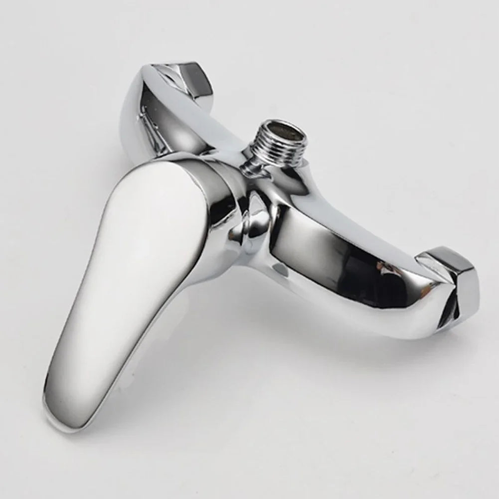 Wall-mounted Shower Faucet Bathroom Bathtub Chrome Finish Mixer Faucet Replacement Shower Tap Silver High Quality