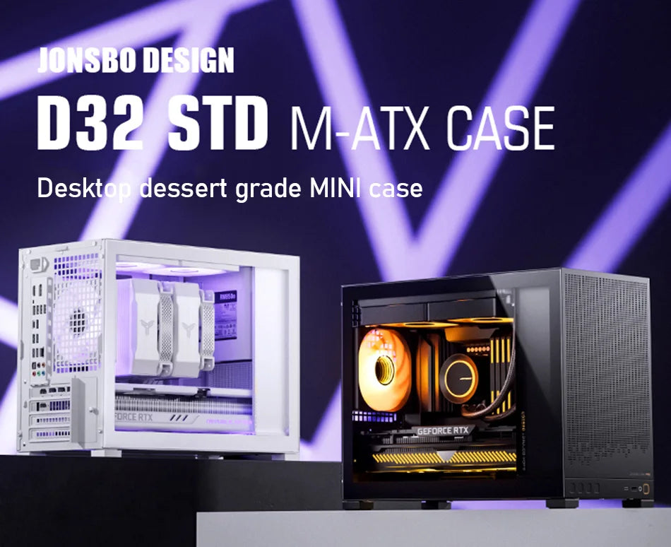 Jonsbo D32 STD/PRO MINI Desktop Case MINI-ITX MATX PC Case Support ATX/SFX Power Supply 240Water Cooling Computer Office Chassis