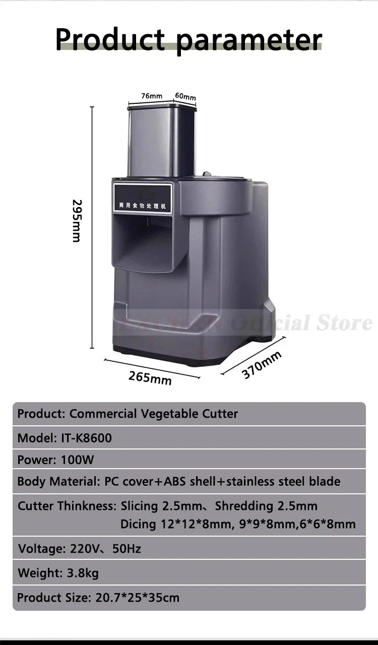 HomeWise K8600 Vegetable Cutter Slicing Shredding Dicing Maker Food Processor with 3 Blade Multifunctional Cutter