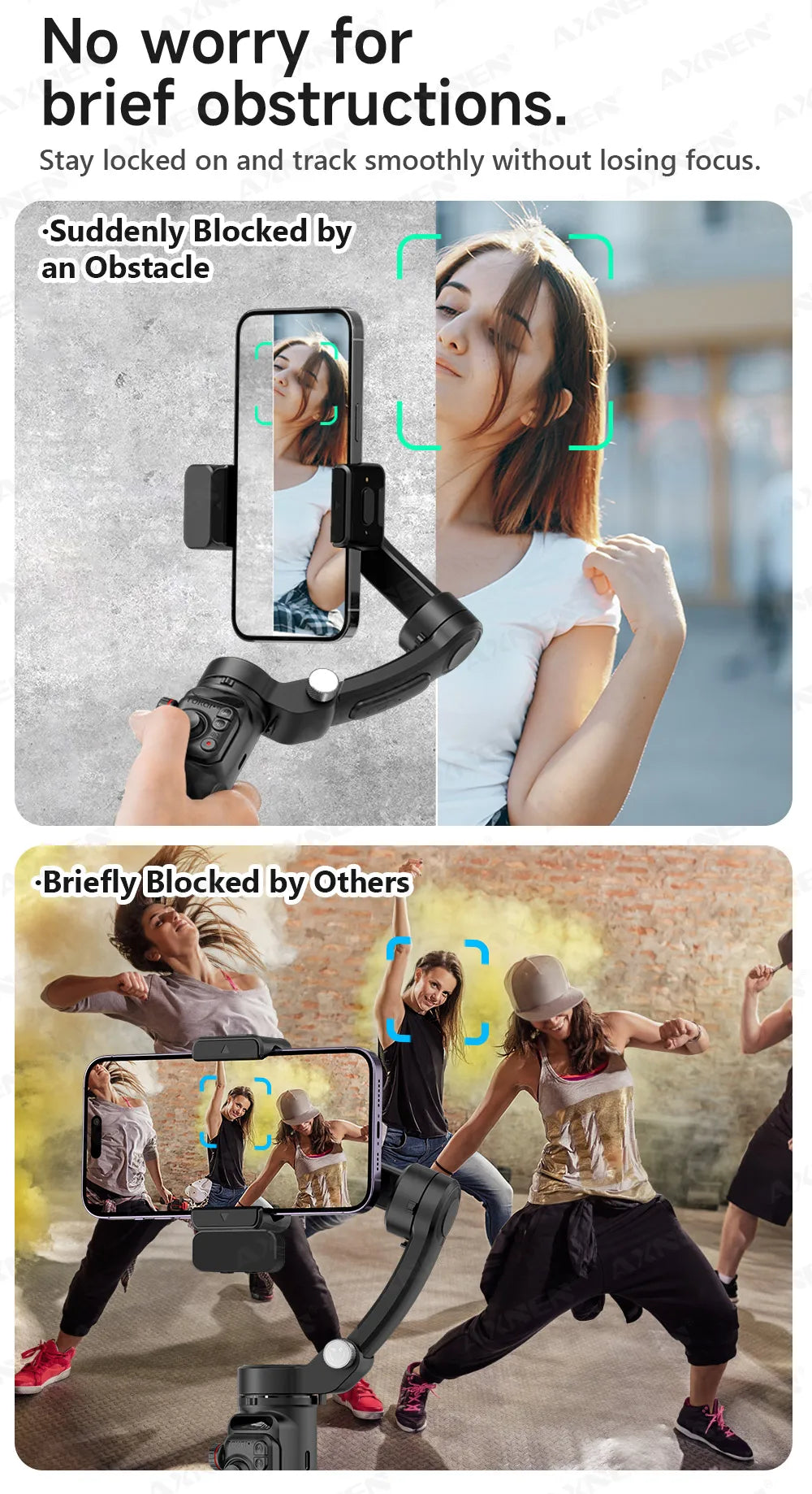 Handheld 3-Axis Gimbal Phone Holder Anti Shake Video Record with Selfie Tripod Stabilizer for Xiaomi iPhone Cellphone Smartphone