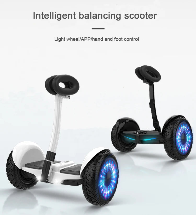 10 Inch Self Balancing Hoverboard with Handle Bar Children Adult Electric Balance Bike Smart Sensory Hover-board 10 Inch