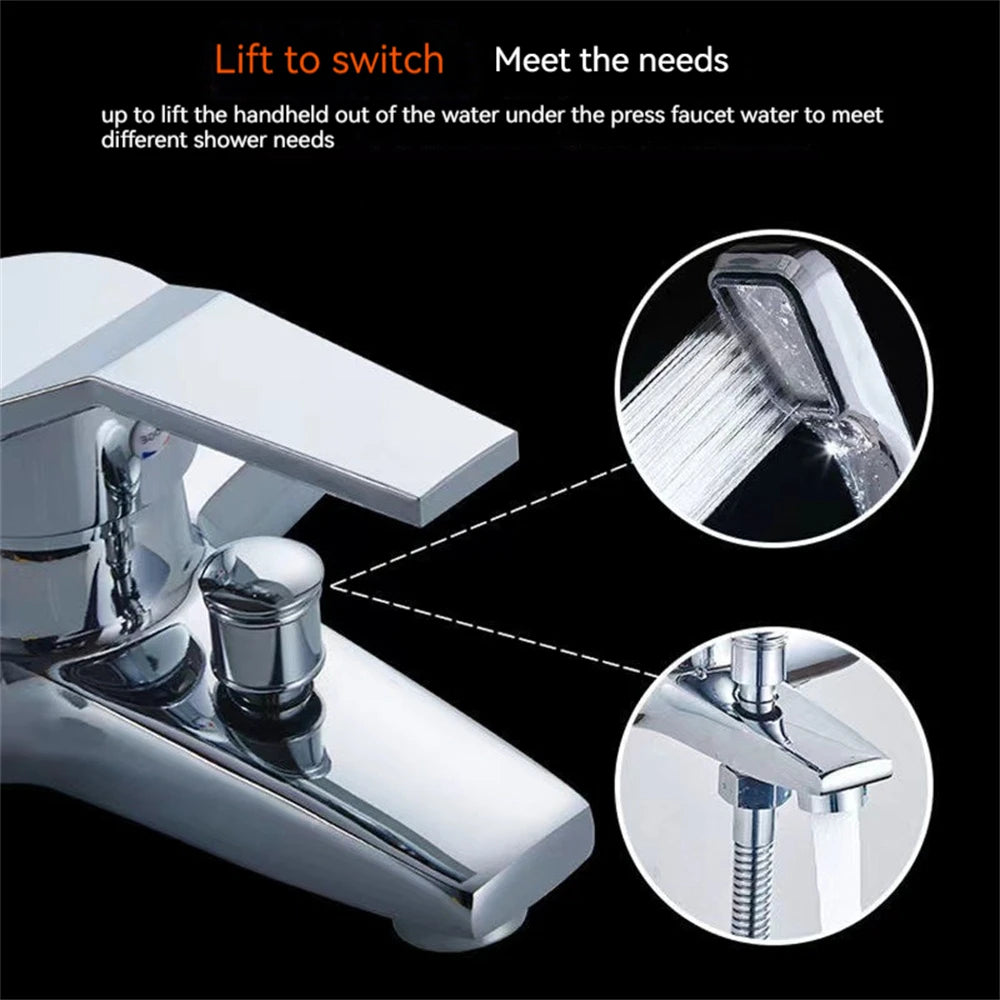 Household Multi-Function Faucet Zinc Alloy Wall Mounted Hot Cold Water Dual Spout Mixer Tap For Bathroom Shower Accessories