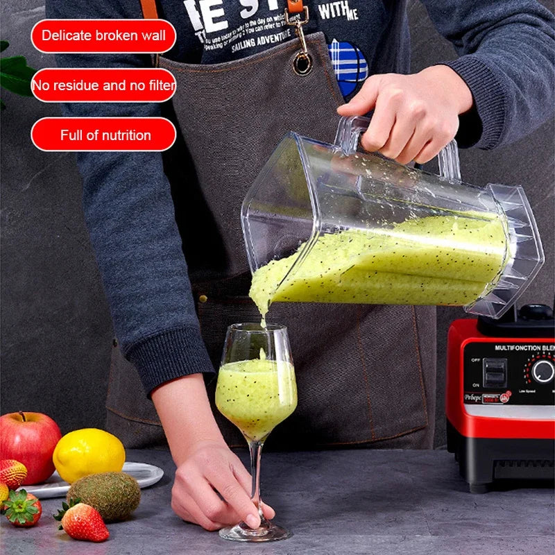 2000W Heavy Duty Commercial Blender Fruit Mixer Juicer Food Processor Ice Smoothies Blender High Power Juice maker Crusher 220V