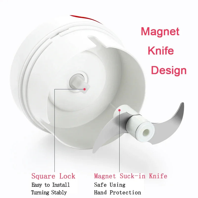 High Quality Garlic Crusher Mini Vegetable Chopper Meat Grinder Mincer Press for Ginger Nuts Pepper Onion Manual Food Processor