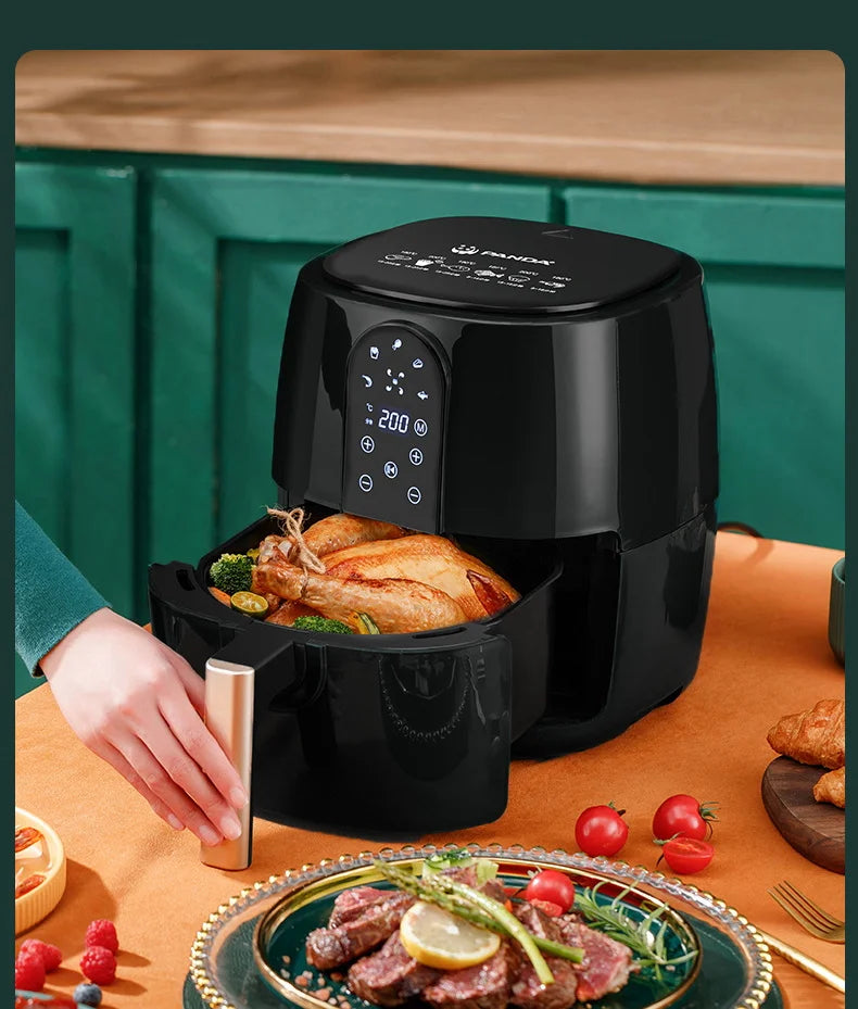 4.5L 6L Smart Electric Air Fryer Large Capacity Automatic Household Multi 360°Baking LED Touchscreen Deep Fryer Without Oil