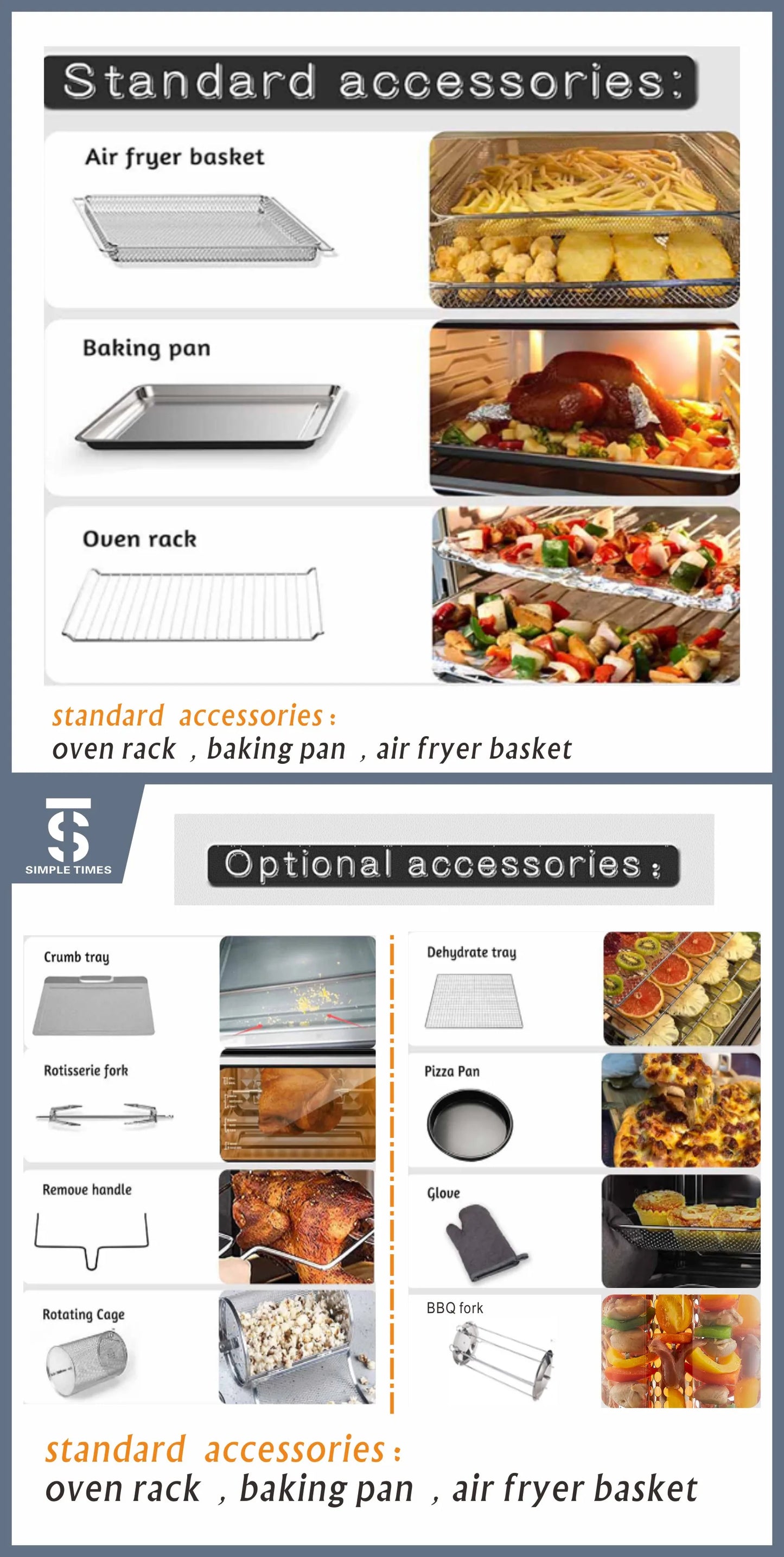 New Design Digital Touch Smart Air Fryer Factory Price 30L Large Capacity Multifunctional Oil Free Air fryer Toaster Oven