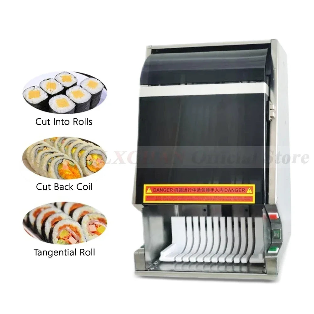 Homewise Commercial Electric Sushi Cutting Machine Sushi Rolling Cutter Automatic Slicer Kitchen Professional Food Processor