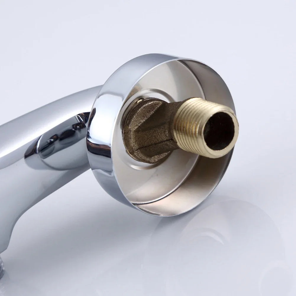 Wall-mounted Shower Faucet Bathroom Bathtub Chrome Finish Mixer Faucet Replacement Shower Tap Silver High Quality
