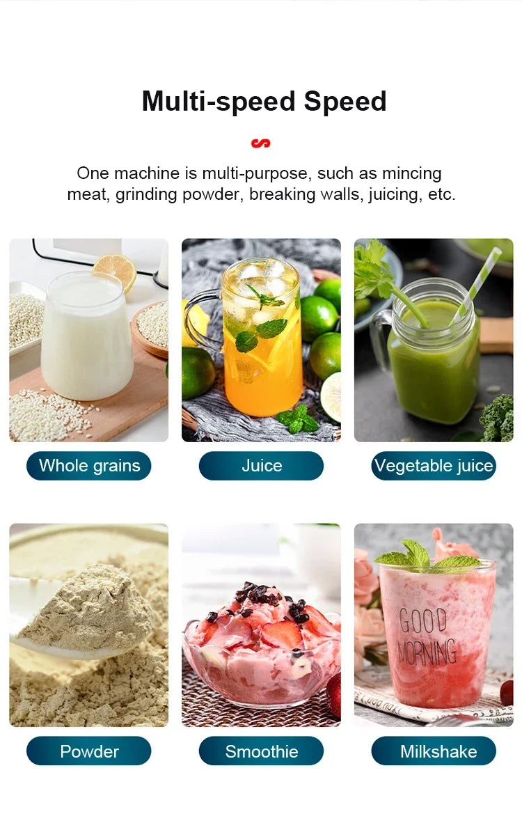 2000W Heavy Duty Commercial Blender Fruit Mixer Juicer Food Processor Ice Smoothies Blender High Power Juice maker Crusher 220V