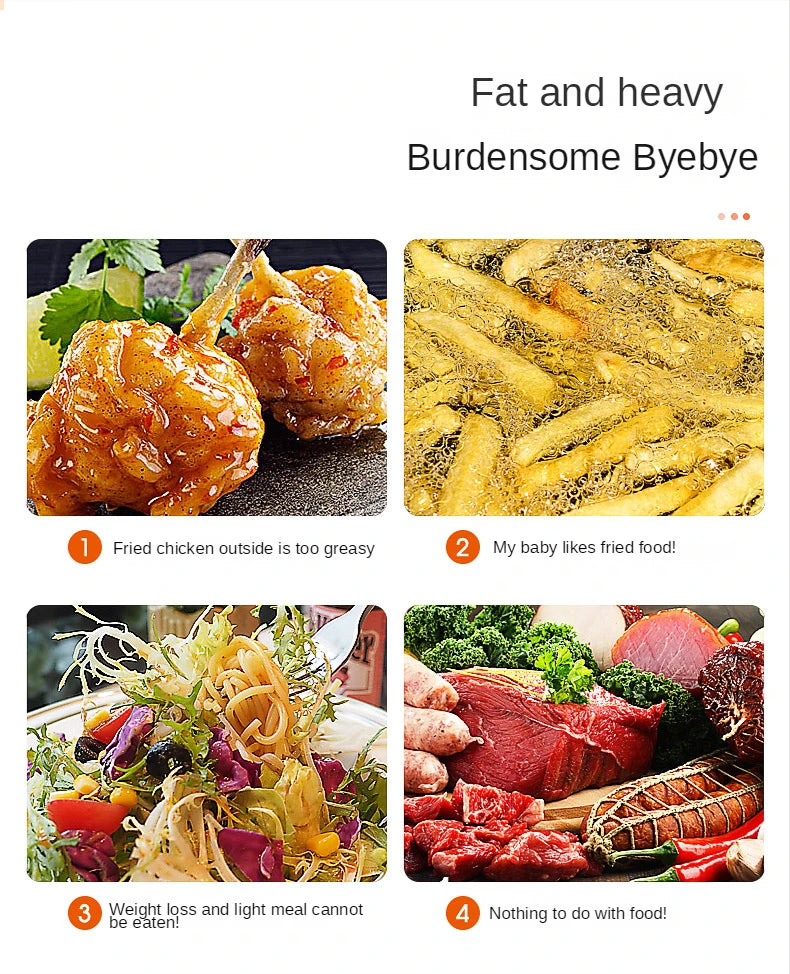 Household Oil-free Air fryer 12L smart visual glass lightwave oven multi-function electric fryer oven air oven